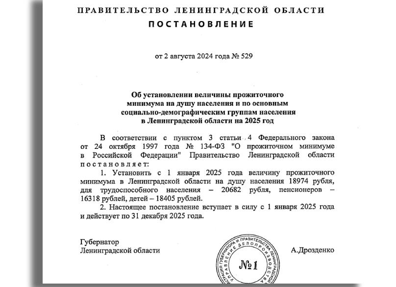 Какой прожиточный минимум в Ленинградской области на 2020 год: на душу населения