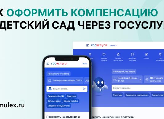 Как оформить компенсацию за детский сад через Госуслуги